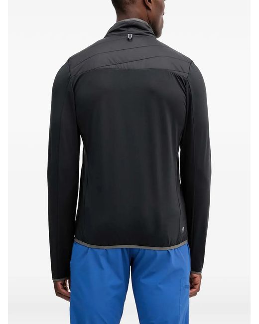 Viking Black Quilted Panel-Detail Jacket for men