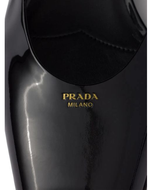 Prada White Leather Slingback Ballerina Shoes