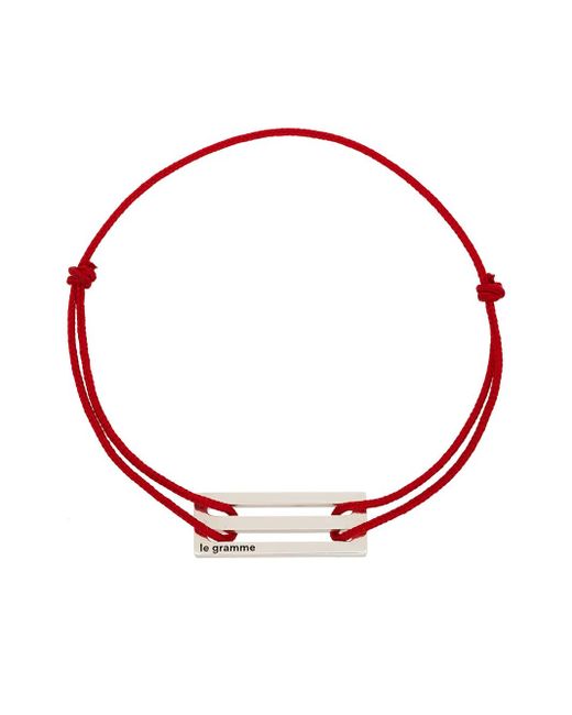Le Gramme Red Sterling Le 2.5G Cord Bracelet