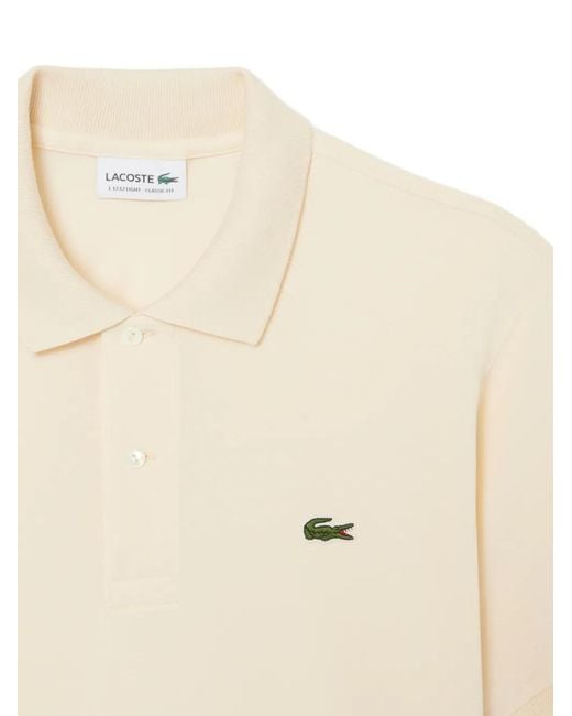 Lacoste White Logo-Detail Polo Shirt for men