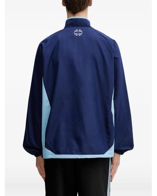 Adidas Blue Argentina Away 2026 Logo-Print Track Jacket for men