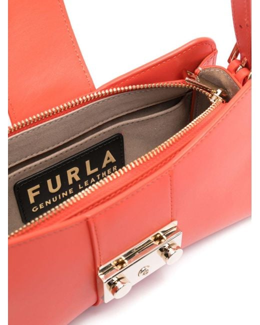 Furla Red Metropolis Leather Shoulder Bag