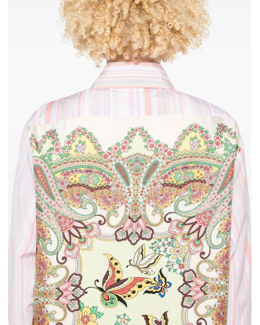 Etro ミックスプリント シャツ Pink