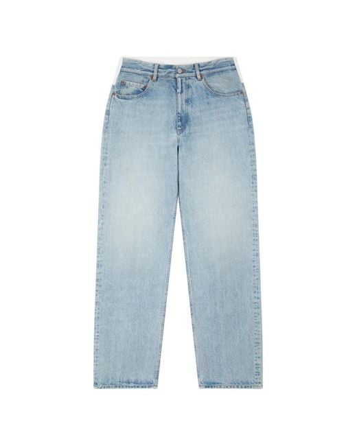 MM6 by Maison Margiela Blue Jean À Coupe Droite for men