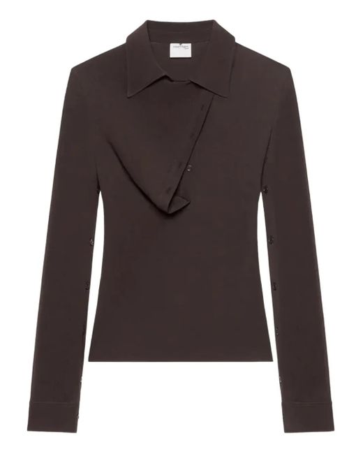 Courreges Oblique クレープ トップ Brown