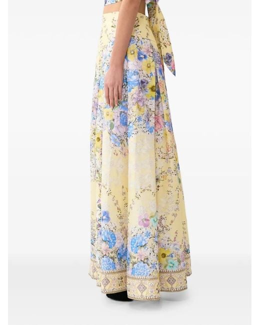 Camilla White Floral Print Skirt