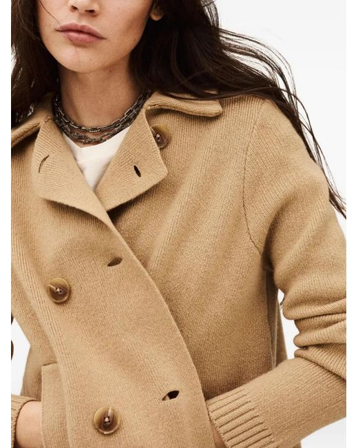 Ba&sh Natural Double-Breasted Cardigan