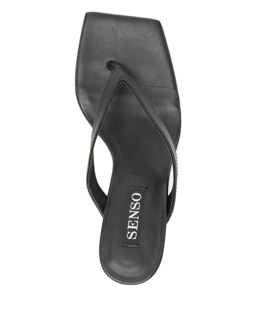 Senso Black Elvie Ii Square-Toe Sandals