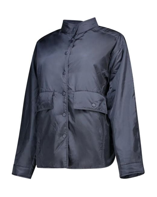 Aspesi Blue Alisha Padded Button-Fastening Jacket