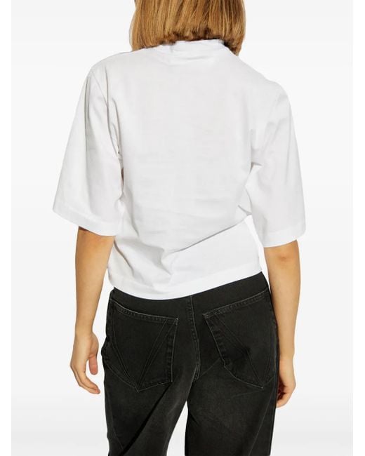 Camiseta de con estampado Palm Angels de color White