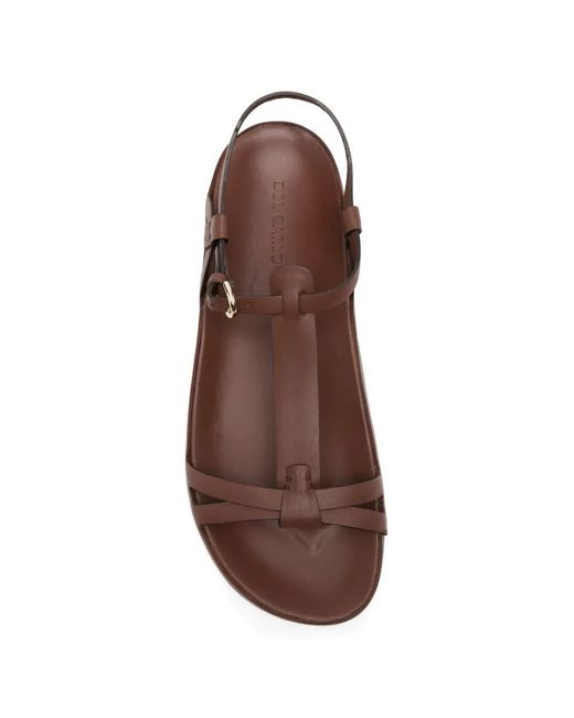 Roberto Del Carlo Brown Zeus Buckle-Strap Sandals