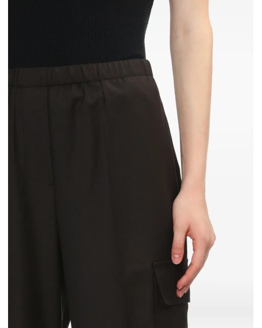 Helmut Lang Black Elastic-Waist Cargo Trousers