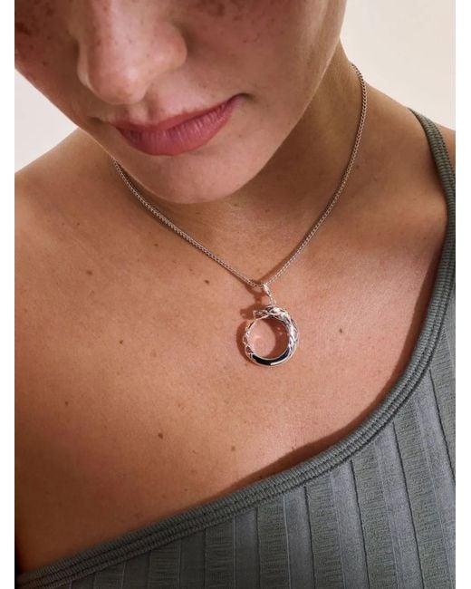 John Hardy Metallic Sterling Naga Sapphire Necklace