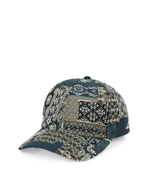 Les Deux Green Jacquard Baseball Cap for men