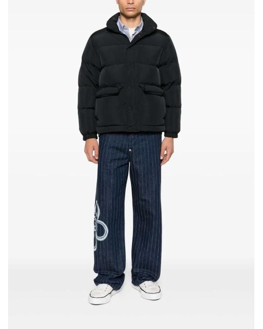 Maison Kitsuné Black Quilted Puffer Jacket for men
