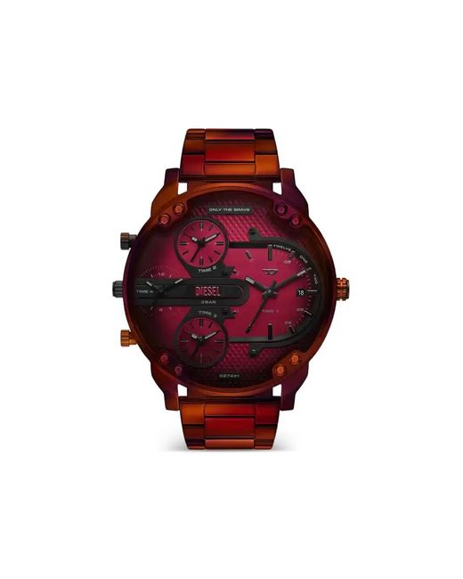 DIESEL Red Dial 57Mm for men