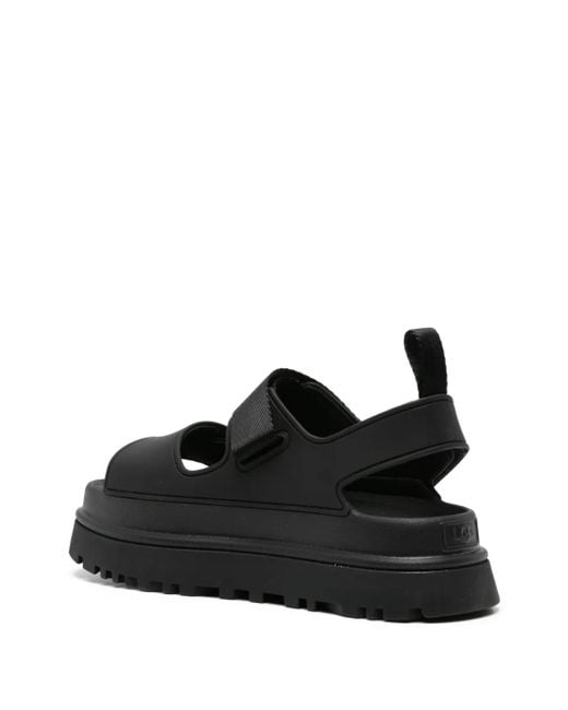 Ugg Black Platform Sandals 'Goldenglow'
