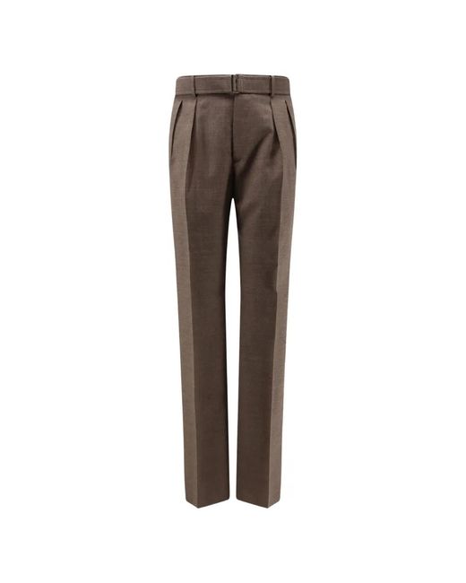 Tagliatore Brown Nevil Double-Pleat Tailored Trousers for men