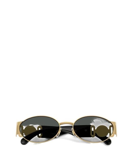 Versace Metallic Oval-Frame Sunglasses for men