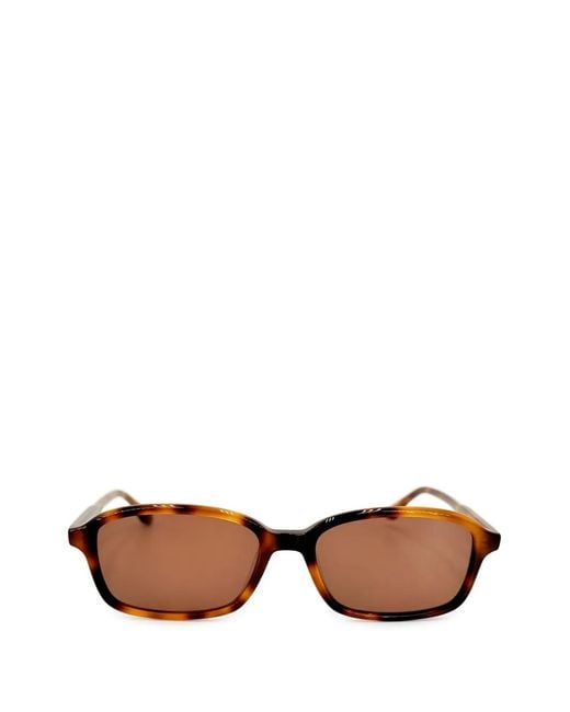 PETER AND MAY Brown Bonnie Rectangular-Frame Sunglasses