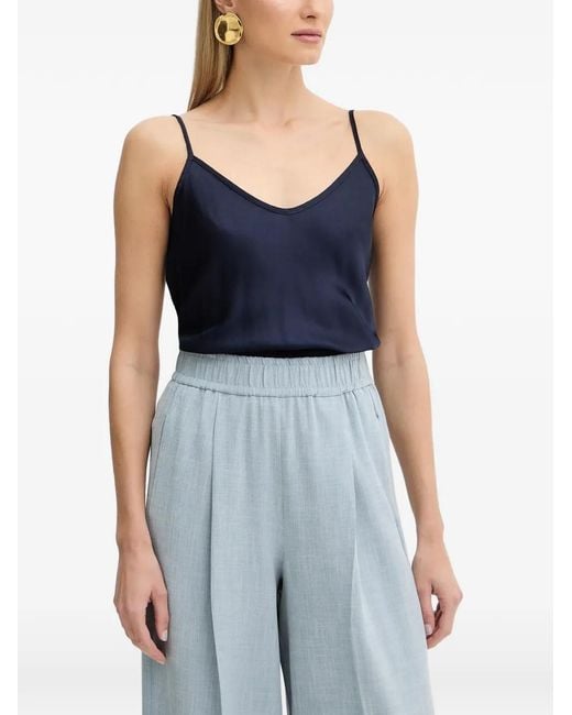 Fracomina Blue V-Neck Blouse