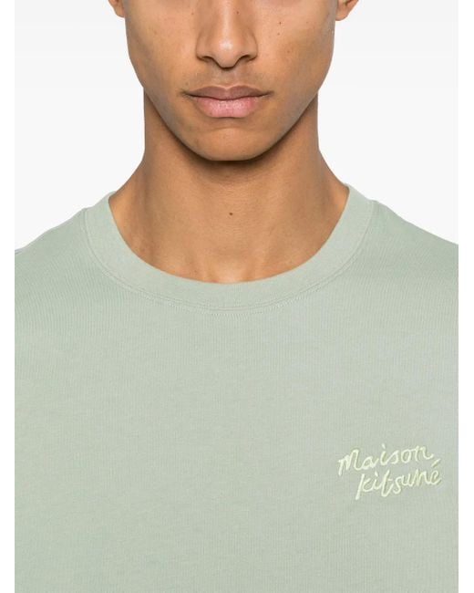 メンズ Maison Kitsuné ロゴ Tシャツ Green