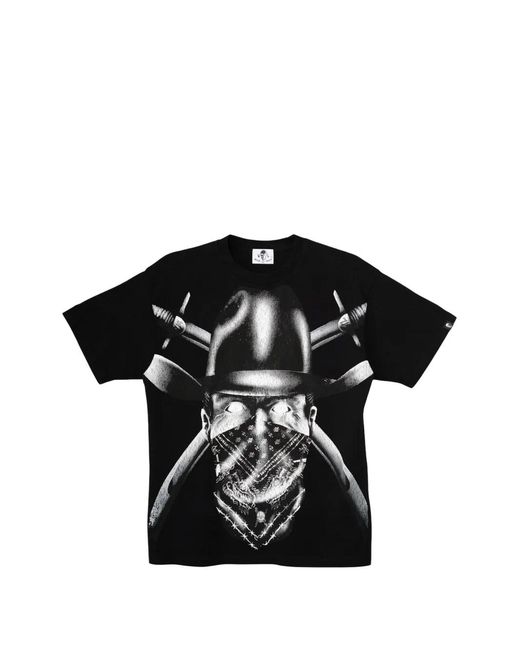 Warren Lotas Black Scarred Bandit Logo-Print T-Shirt for men
