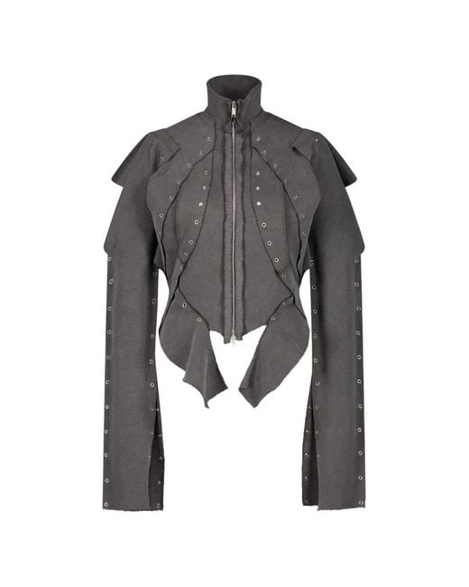 SRVC Studio Sweater Met Ringlets En Rits in het Gray