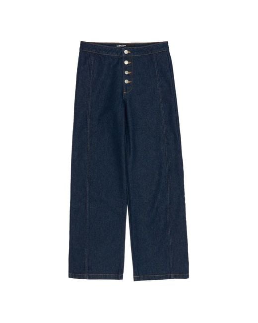 Bimba Y Lola Blue Button Trousers