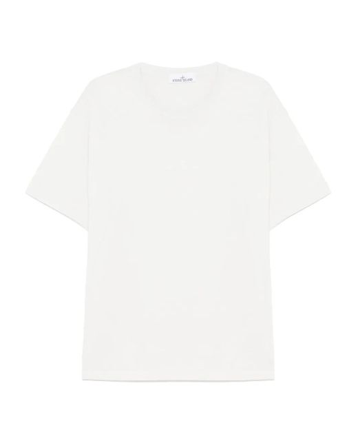 メンズ Stone Island コットン Tシャツ White