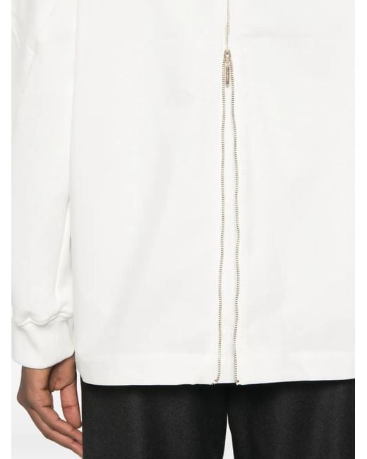 Liu Jo White Hooded Zip-Back Jacket