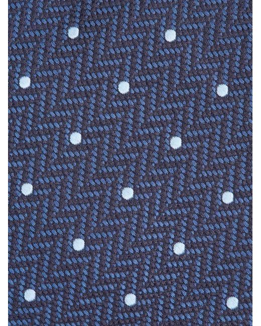 Brioni Blue Polka-Dot Tie for men