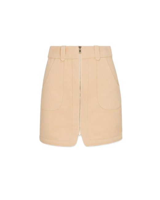 Hevron Natural Minijupe Nora À Fermeture Zippée
