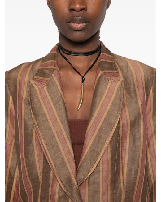 Blazer Karon A Rayas Uma Wang de color Brown