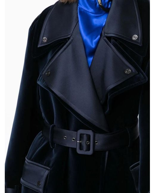 Tom Ford Black Notched-lapels Belted Coat
