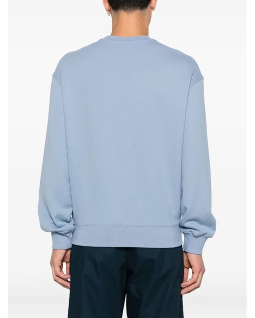 Maison Kitsuné Blue Standing Fox Cotton Sweatshirt for men