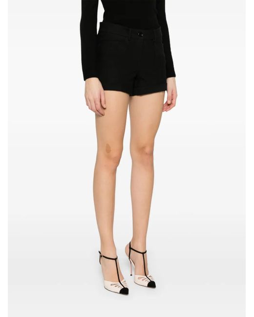 Tom Ford Black Raised-Seam Mini Shorts