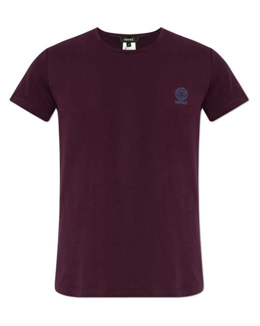 メンズ Versace メドゥーサ Tシャツ Purple