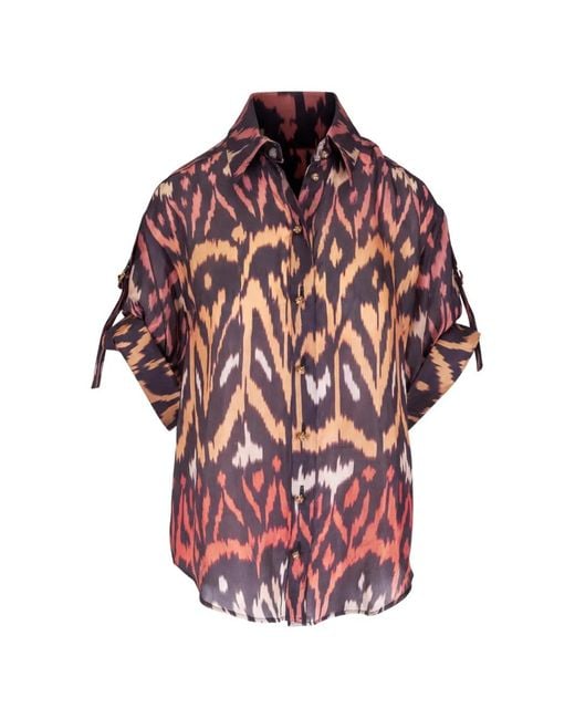 Zimmermann Red Aster Relaxed Shirt