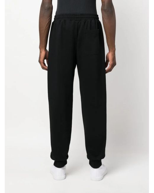Helmut Lang Black Logo-Print Cotton Track Pants for men