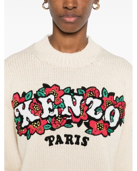 KENZO White X Verdy Pullover Mit Logo-Patch