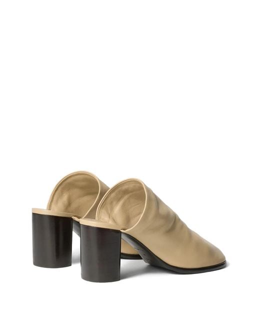 Lemaire White Glove Block-Heel Mules