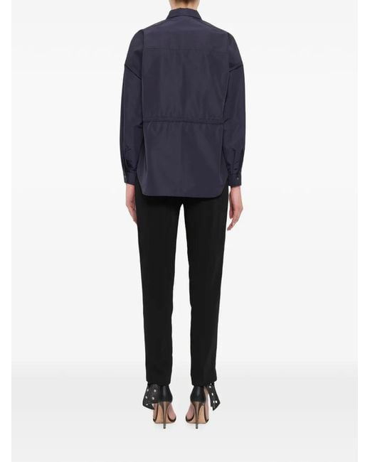 KENZO Blue Drawstring-Waist Shirt