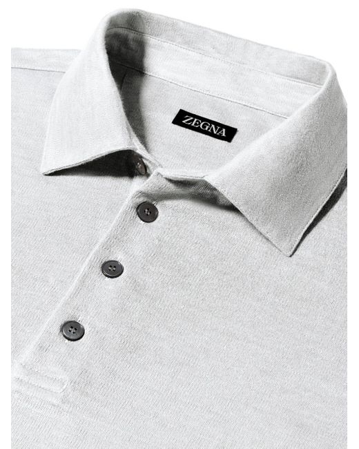 Zegna Poloshirt aus Leinen in Weiß für Herren | Lyst DE