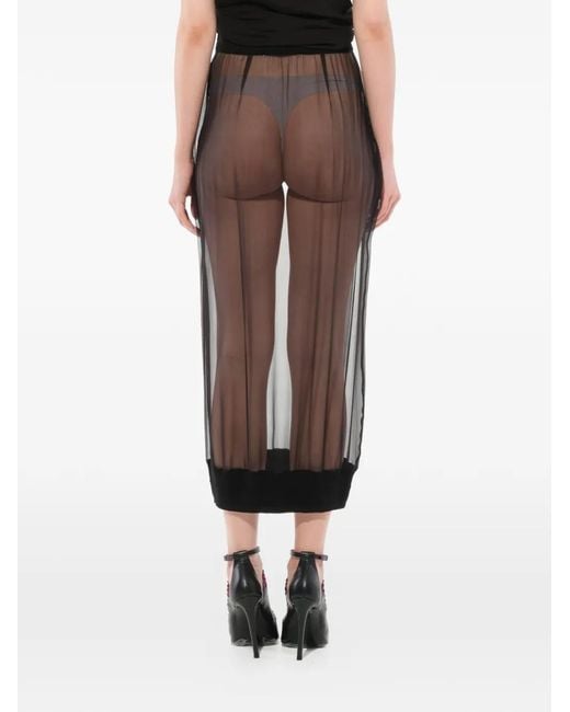 Givenchy Rok Met Geribbelde Afwerking in het Black