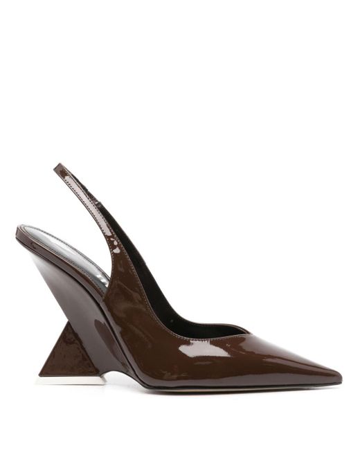 The Attico Brown Cheope 105mm Leather Pumps
