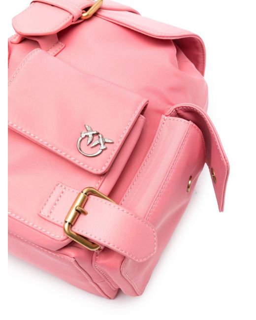 Pinko Pink Pocket Logo-plaque Backpack