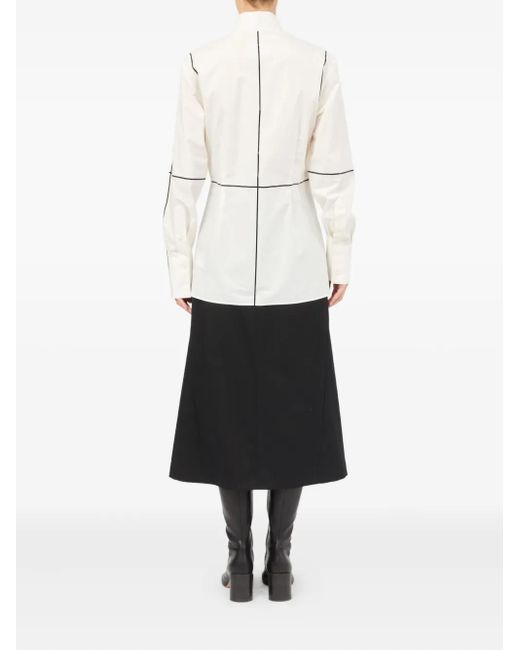 MM6 by Maison Martin Margiela White Panelled Shirt