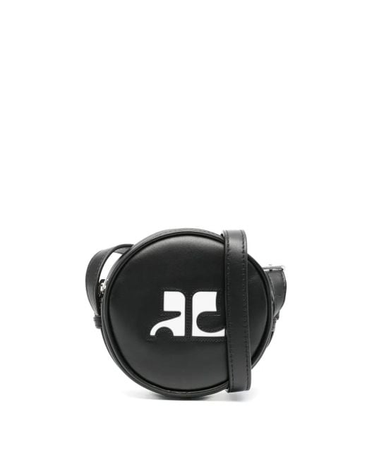 Courreges Black Small Reedition Circle Bag