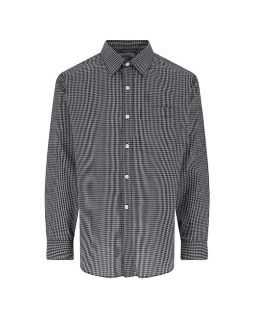 mfpen Gray Checked Long-Sleeve Shirt for men